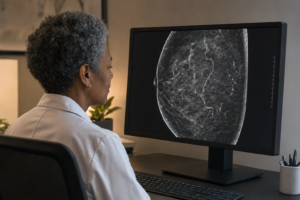 Breast arterial calcification AI assessment on a mammography workstation